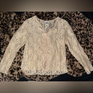 Cato Cream Lace Blouse